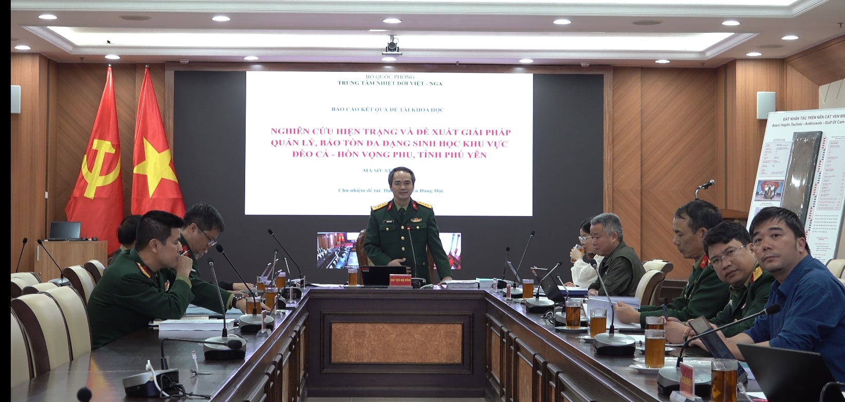 Nghiệm thu đề tài về nghiên cứu hiện trạng và đề xuất giải pháp quản lý, bảo tồn đa dạng sinh học khu vực Đèo Cả - Hòn Vọng Phu